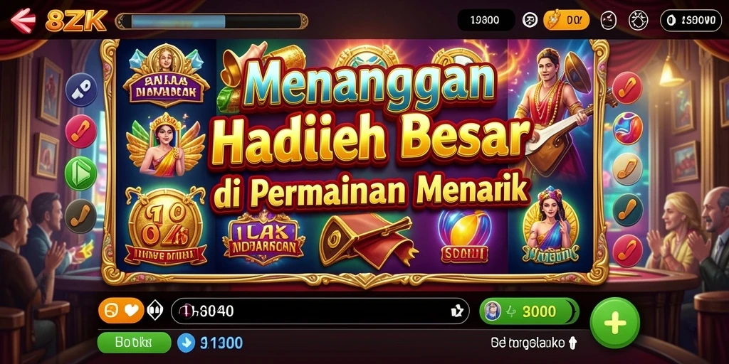 Tampilan menarik gameplay Slot di 8ZK yang penuh warna.