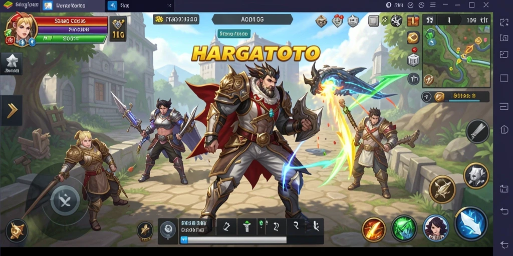 Tampilan gameplay HARGATOTO yang menarik dan strategis.