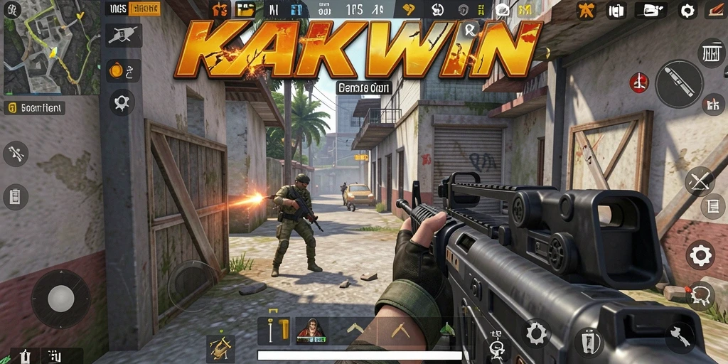 Screenshot gameplay KAKWIN yang menunjukkan aksi pertempuran yang mendebarkan.