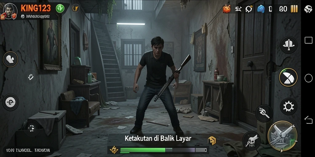 Screenshot KING123 menampilkan suasana mencekam dan gameplay yang menggetarkan.