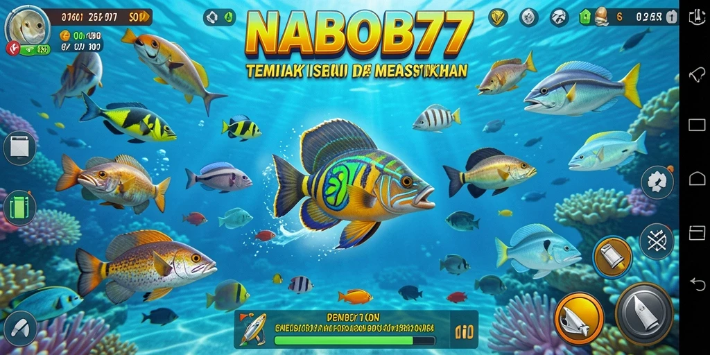Tangkapan layar utama <strong>NABOB77</strong> menampilkan gameplay menembak ikan yang seru.